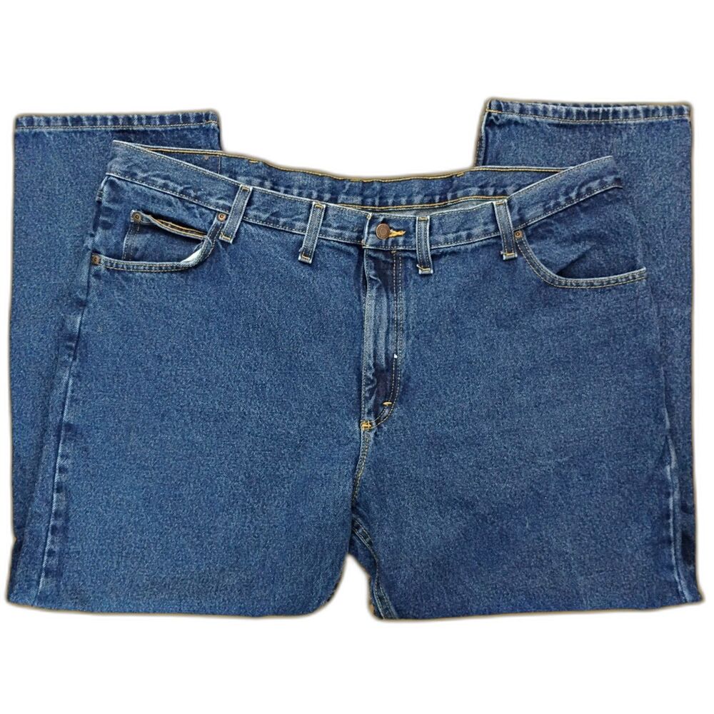 Wrangler Rugged Wear Classic Fit 100% Cotton Jeans Workwear 44 x 30 Indigo
